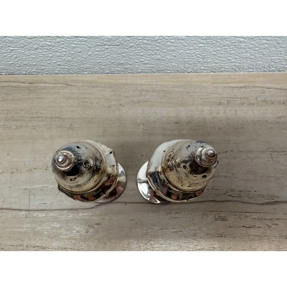 Vtg La France Reg.616 SP Co Silver Plated Salt & Papper Shakers Made In USA
